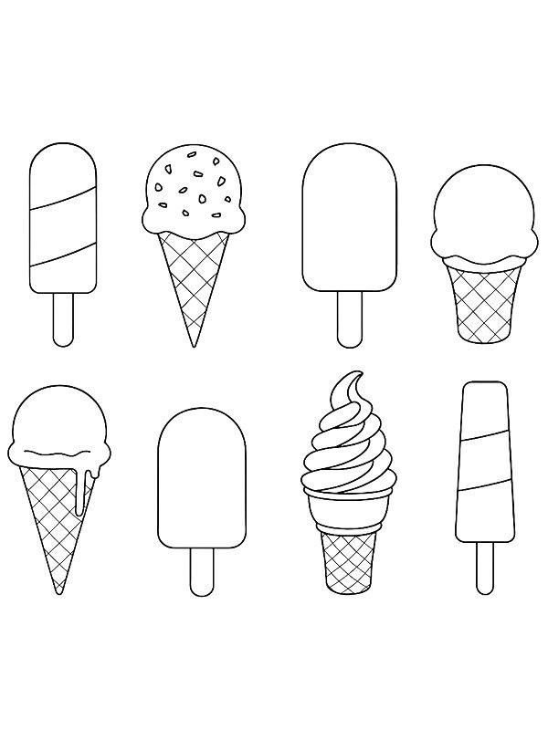 Ausmalbild 8 Eis  