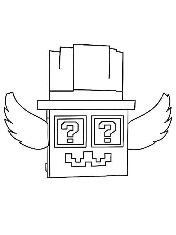 Ausmalbild Admin Lucky Block  