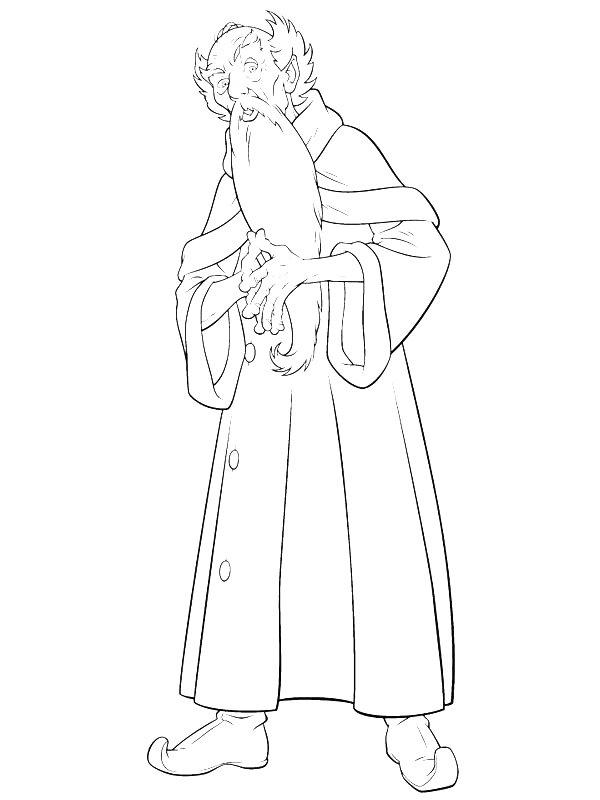 Ausmalbild Albus Dumbledore  