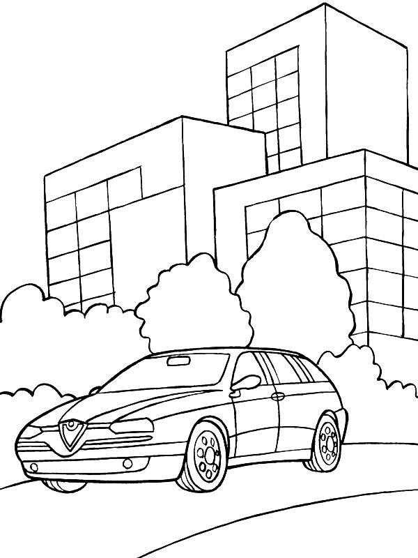 Ausmalbild Alfa Romeo 159 Kombi  