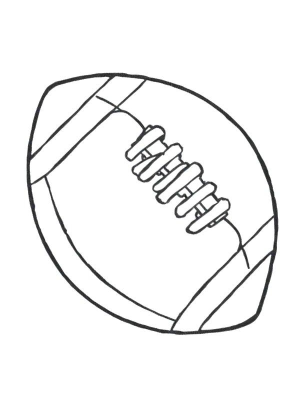 Ausmalbild American Football Ball  