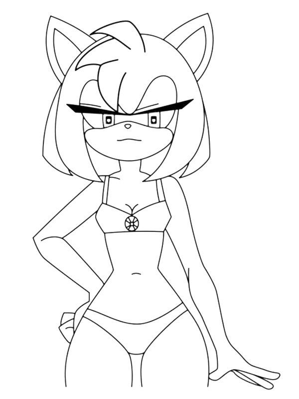 Ausmalbild Amy Rose  