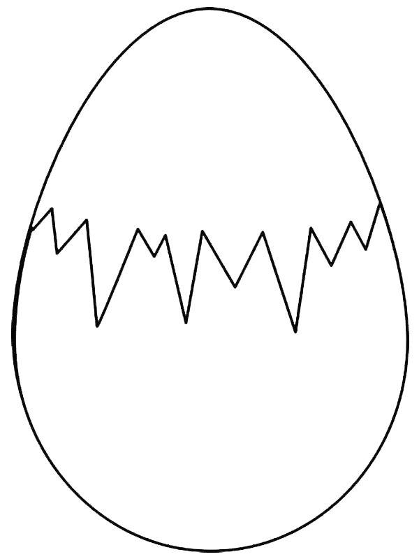 Ausmalbild Angeschlagenes Ei  