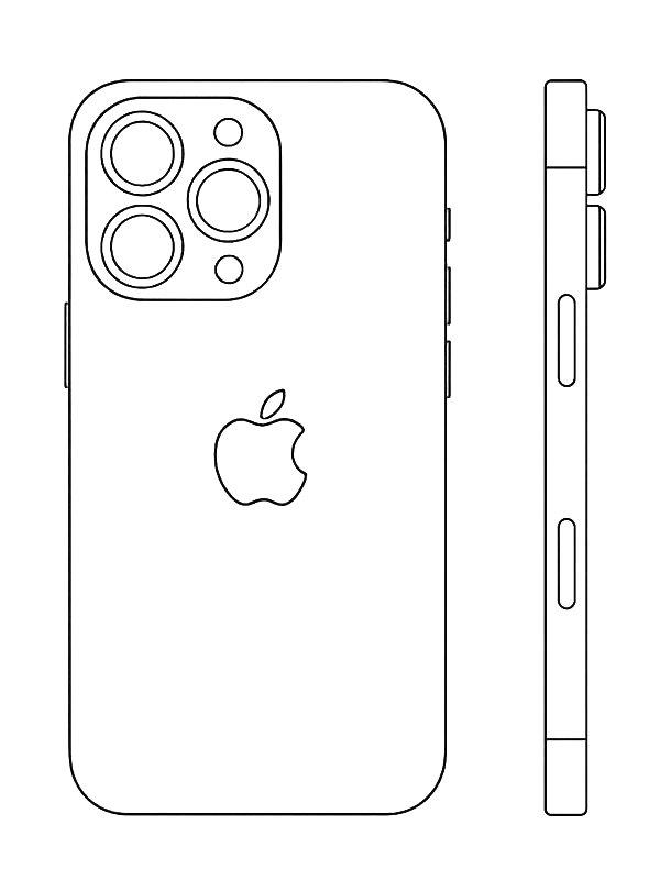 Ausmalbild Apple iPhone 17  