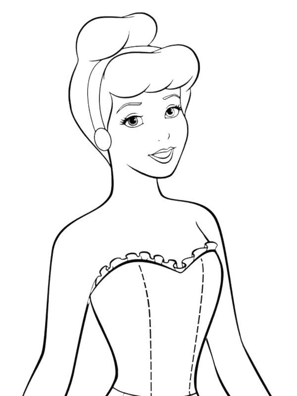 Ausmalbild Aschenputtel prinzessin  