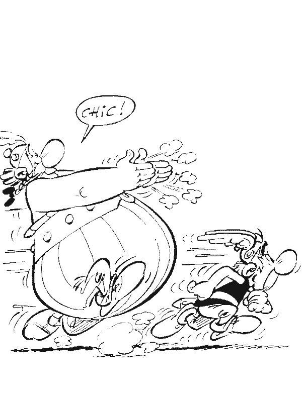 Ausmalbild Asterix rennt  