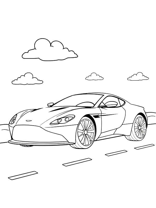 Ausmalbild Aston Martin Valhalla  