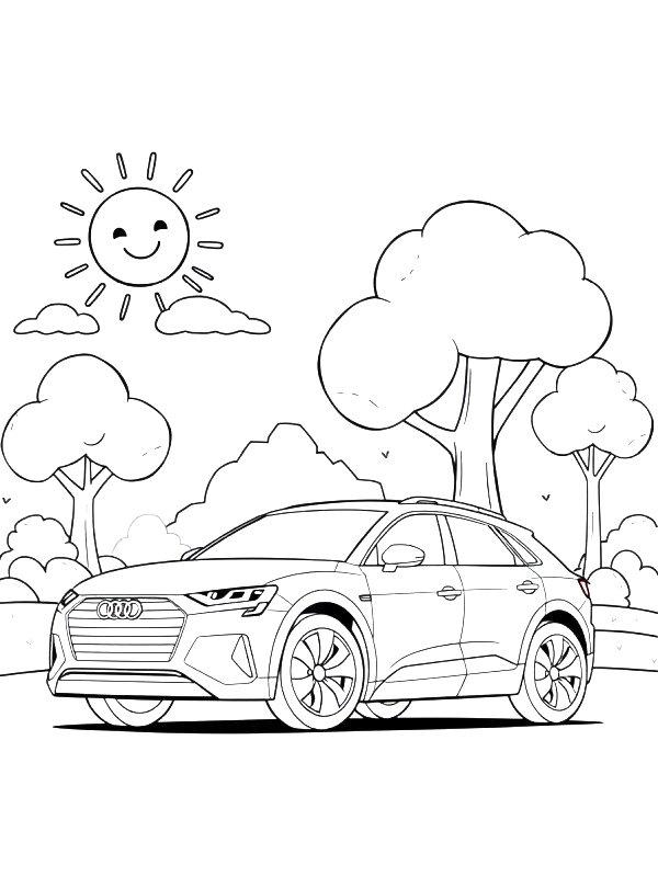 Ausmalbild Audi e-tron Sportback  
