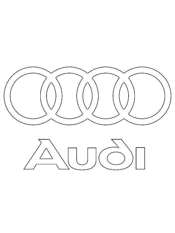Ausmalbild Audi logo  