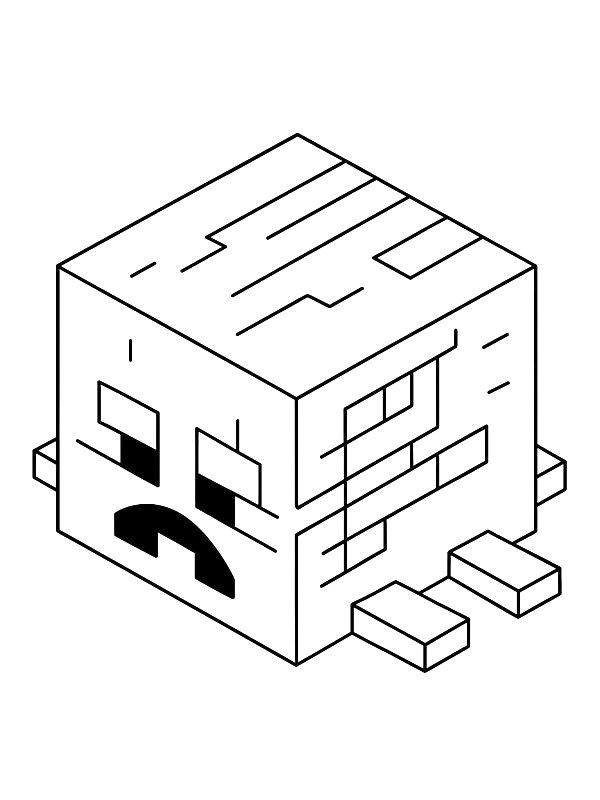 Ausmalbild Ausgetrockneter Ghast Minecraft  