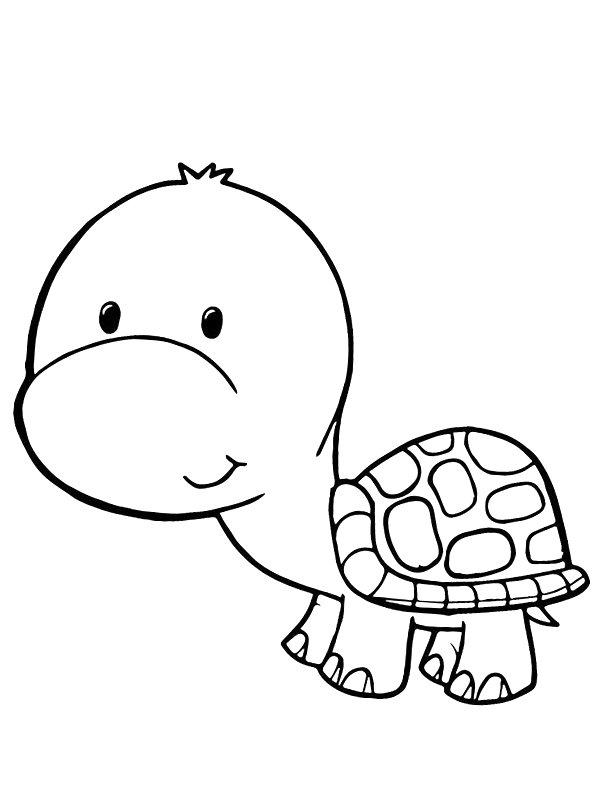Ausmalbild Baby-Schildkröte  