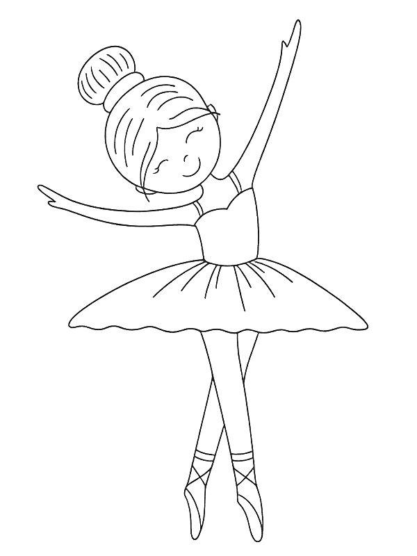 Ausmalbild Ballerina  