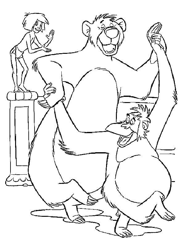 Ausmalbild Baloo der Bär  