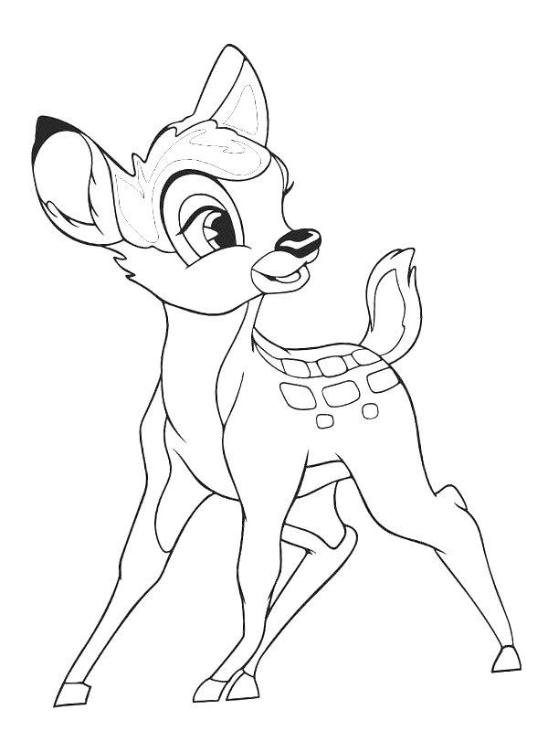 Ausmalbild Bambi  
