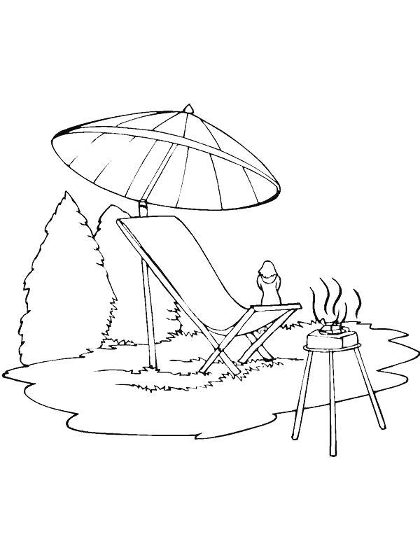 Ausmalbild Barbecue  