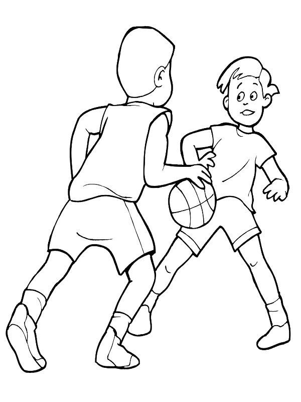 Ausmalbild Basketballspieler  