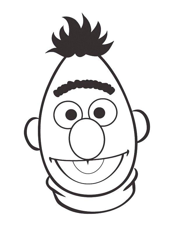 Ausmalbild Berts Gesicht  