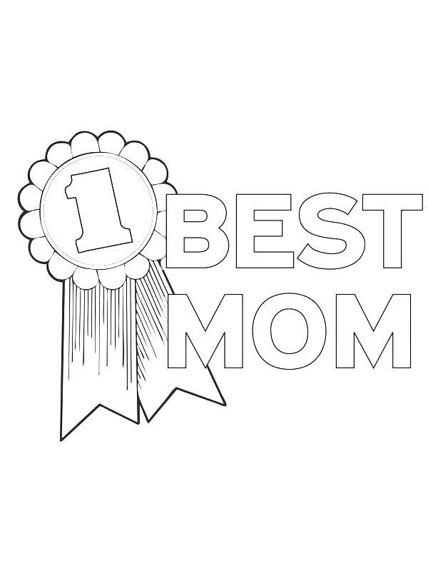 Ausmalbild Best mom  