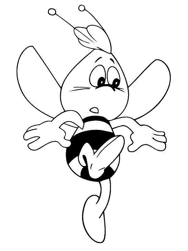 Ausmalbild Bienenjunge Willi  