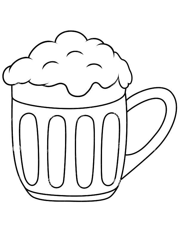 Ausmalbild Bierkrug  