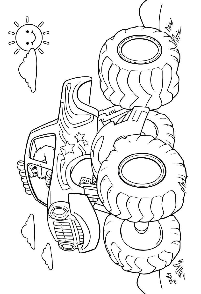 Ausmalbild Bigfoot Monstertruck  
