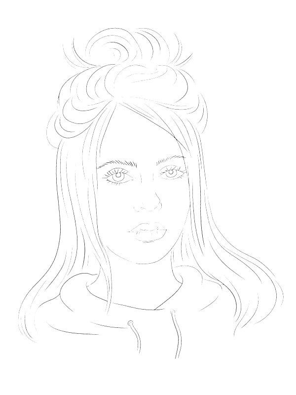 Ausmalbild Billie Eilish  
