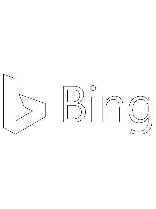 Ausmalbild Bing Logo  