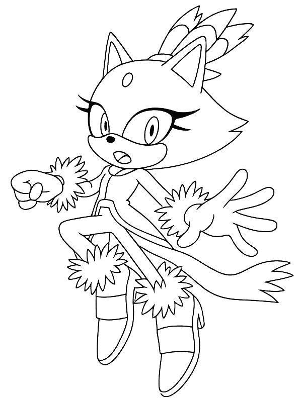 Ausmalbild Blaze the Cat  