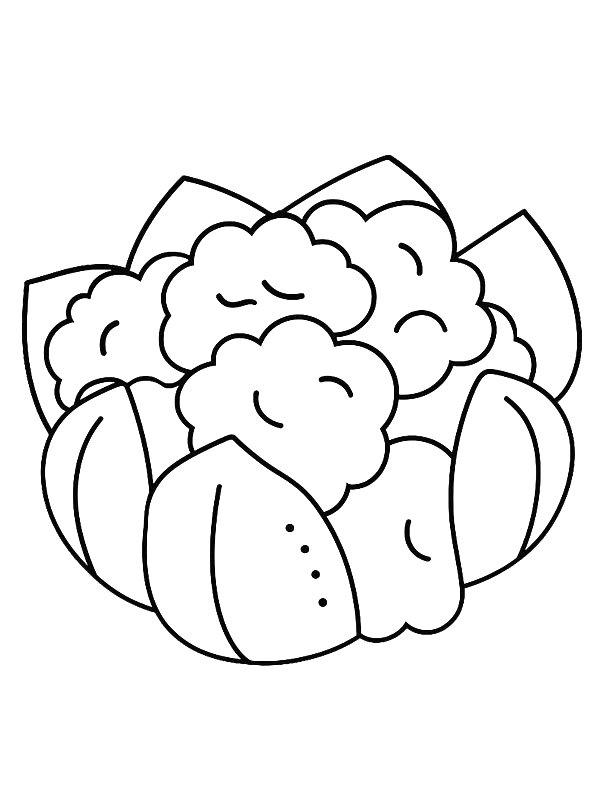 Ausmalbild Blumenkohl  