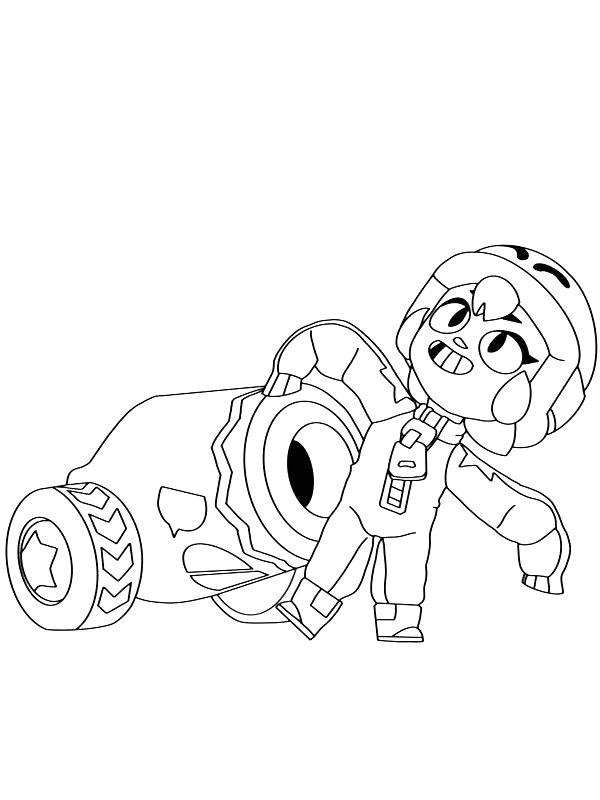 Ausmalbild Bonnie Brawl Stars  