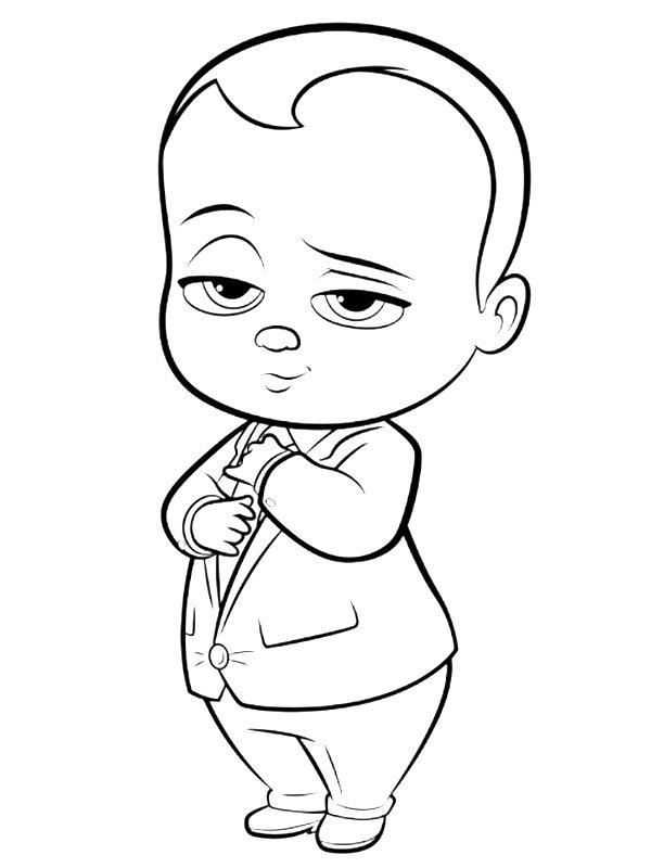 Ausmalbild Boss Baby  