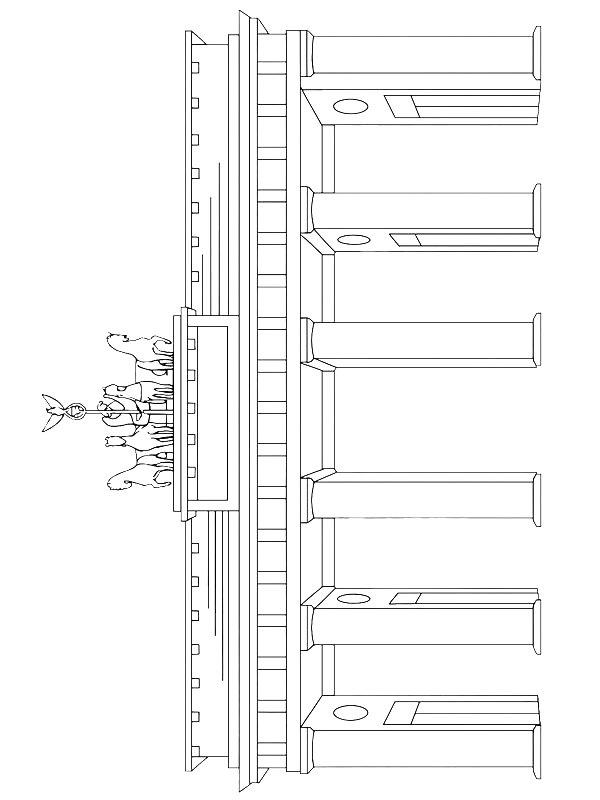 Ausmalbild Brandenburger Tor  