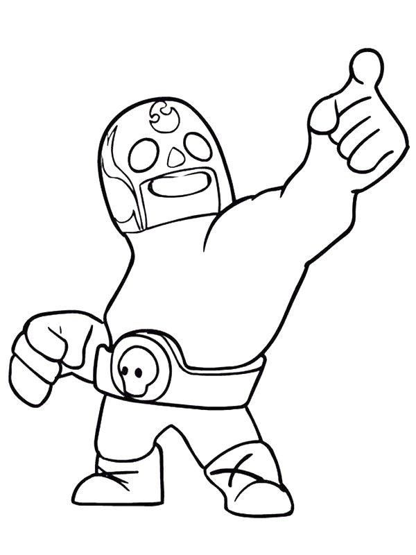 Ausmalbild Brawl Stars El primo  