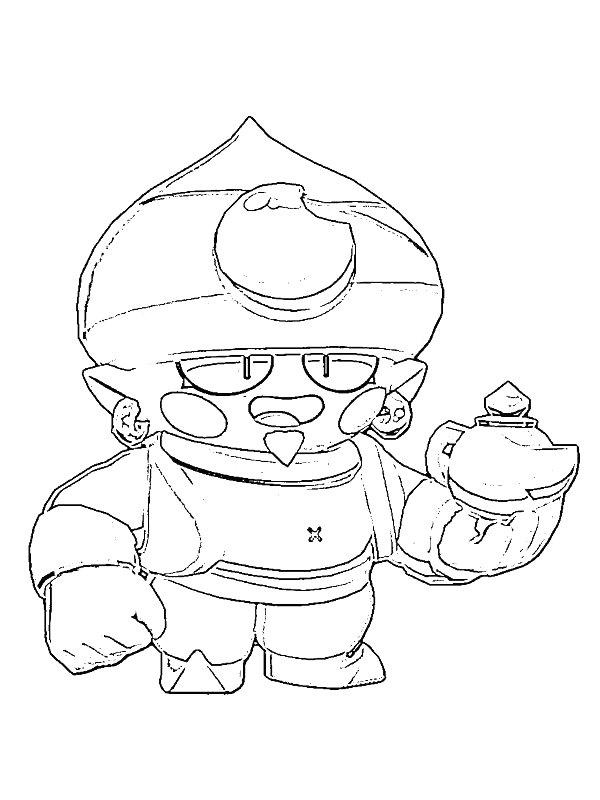 Ausmalbild Brawl Stars Gene  
