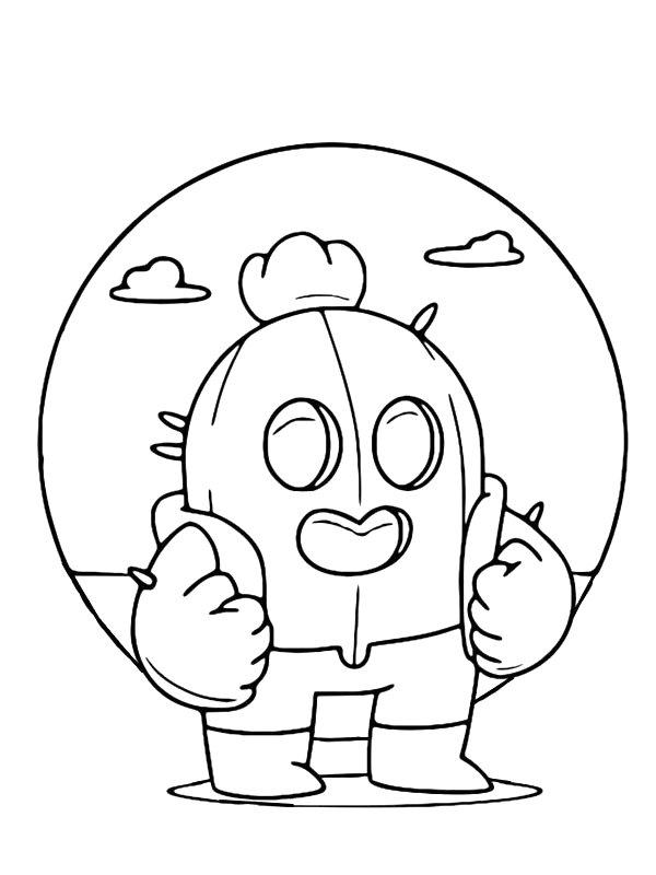 Ausmalbild Brawl Stars Spike  