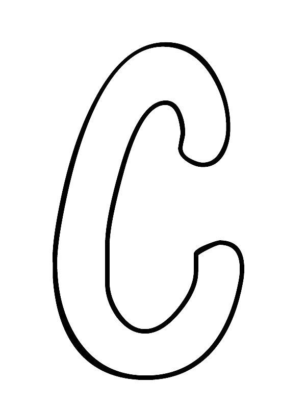 Ausmalbild Buchstabe C  