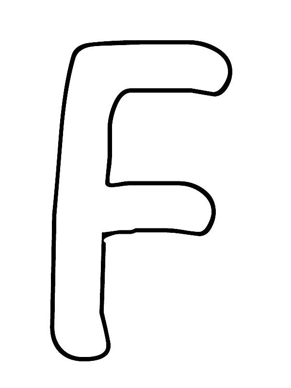 Ausmalbild Buchstabe F  
