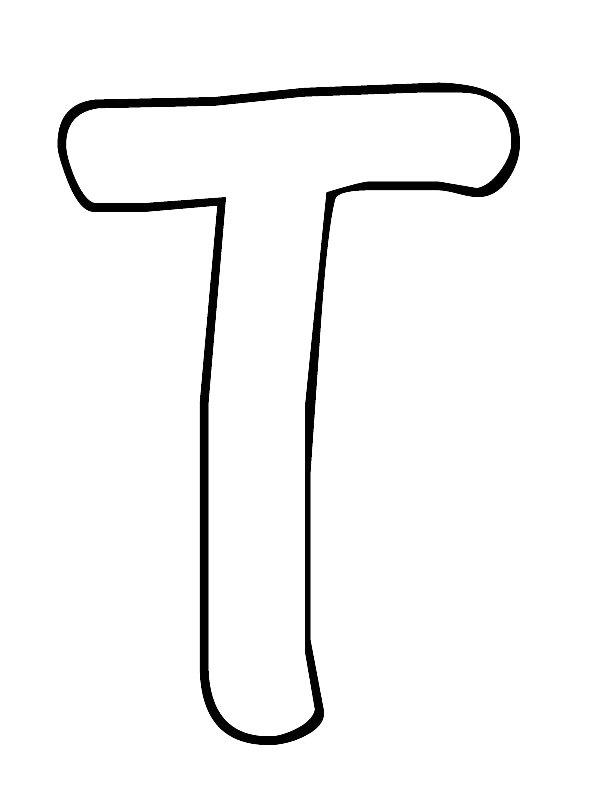 Ausmalbild Buchstabe T  
