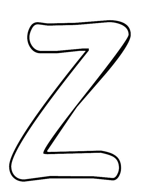 Ausmalbild Buchstabe Z  