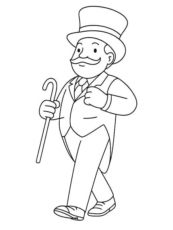Ausmalbild Bürgermeister Humdinger  