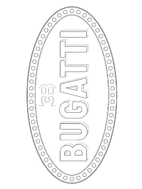 Ausmalbild Bugatti logo  