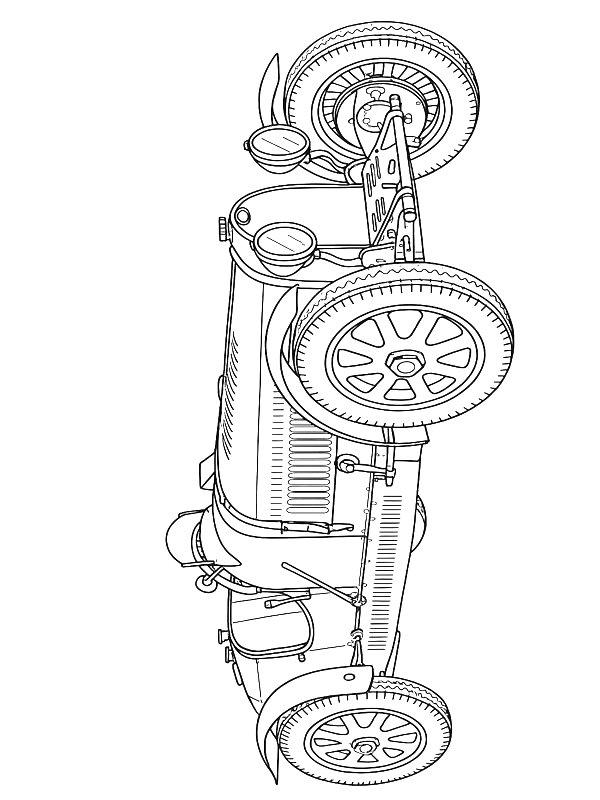 Ausmalbild Bugatti Type 51  