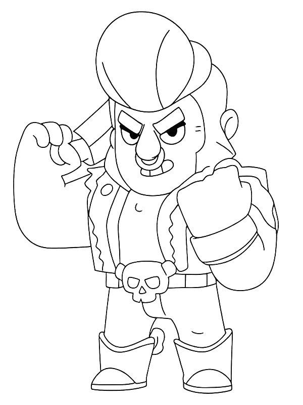 Ausmalbild Bull Brawl Stars  