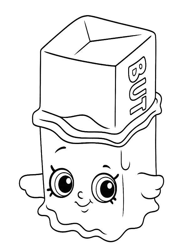 Ausmalbild Buttercup Shopkins  