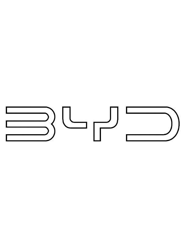 Ausmalbild BYD logo  