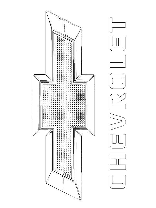Ausmalbild Chevrolet logo  