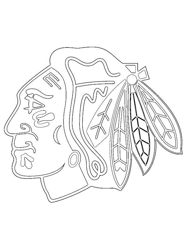 Ausmalbild Chicago Blackhawks  