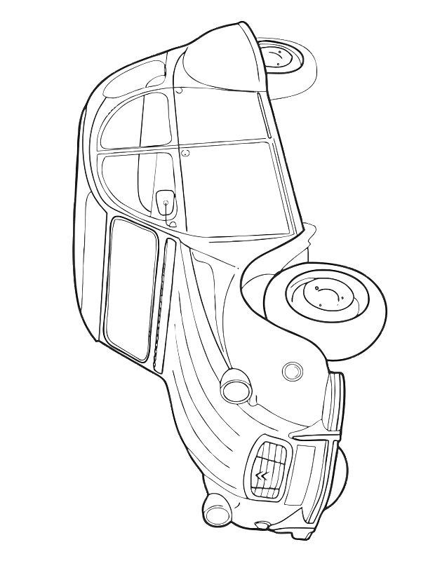 Ausmalbild Citroën 2CV  