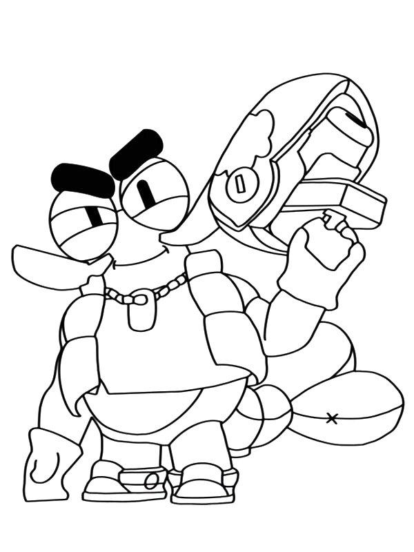 Ausmalbild Clancy Brawl Stars  