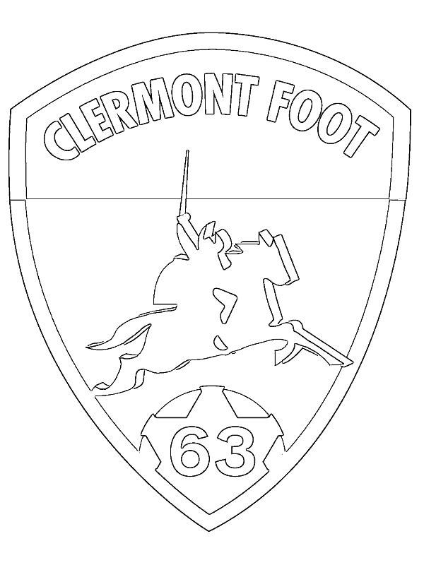 Ausmalbild Clermont Foot  